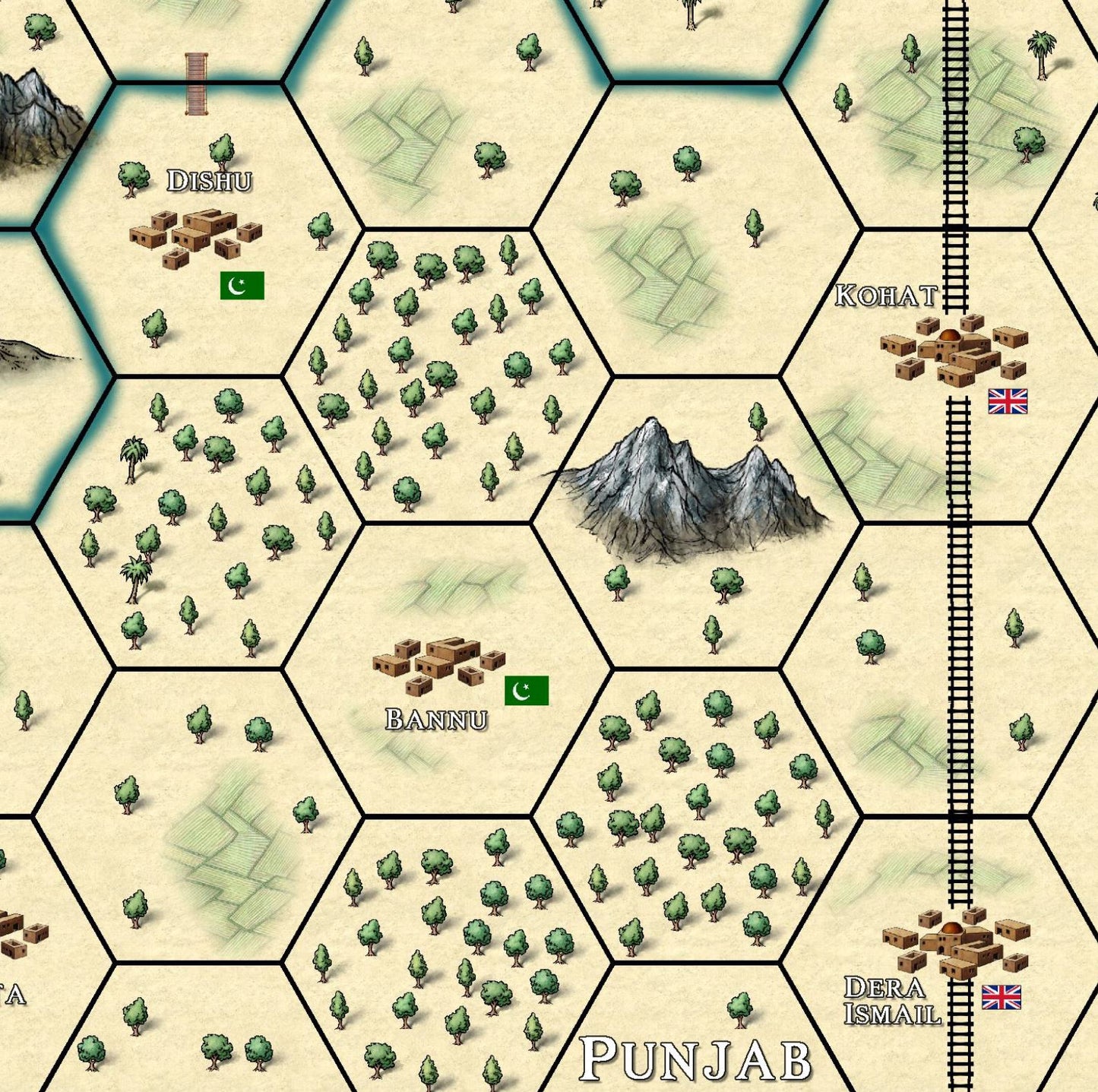 The Khyber Ablaze: A Solitaire Game of Uprisings in Afghanistan and the North-West Frontier (1878-1898) PRINT AND PLAY